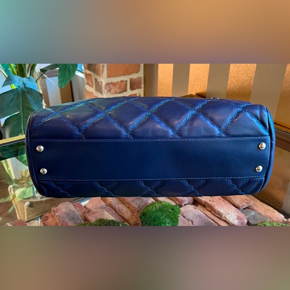 Chanel Blue Lambskin Hampton Bag - Picture 10 of 13